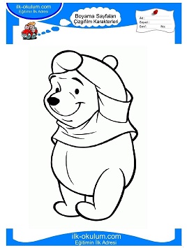 Çocuklar İçin Winnie Boyama Sayfaları 